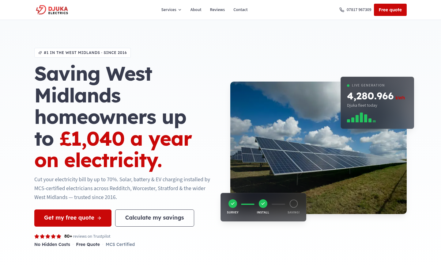 Djuka Electrics website preview