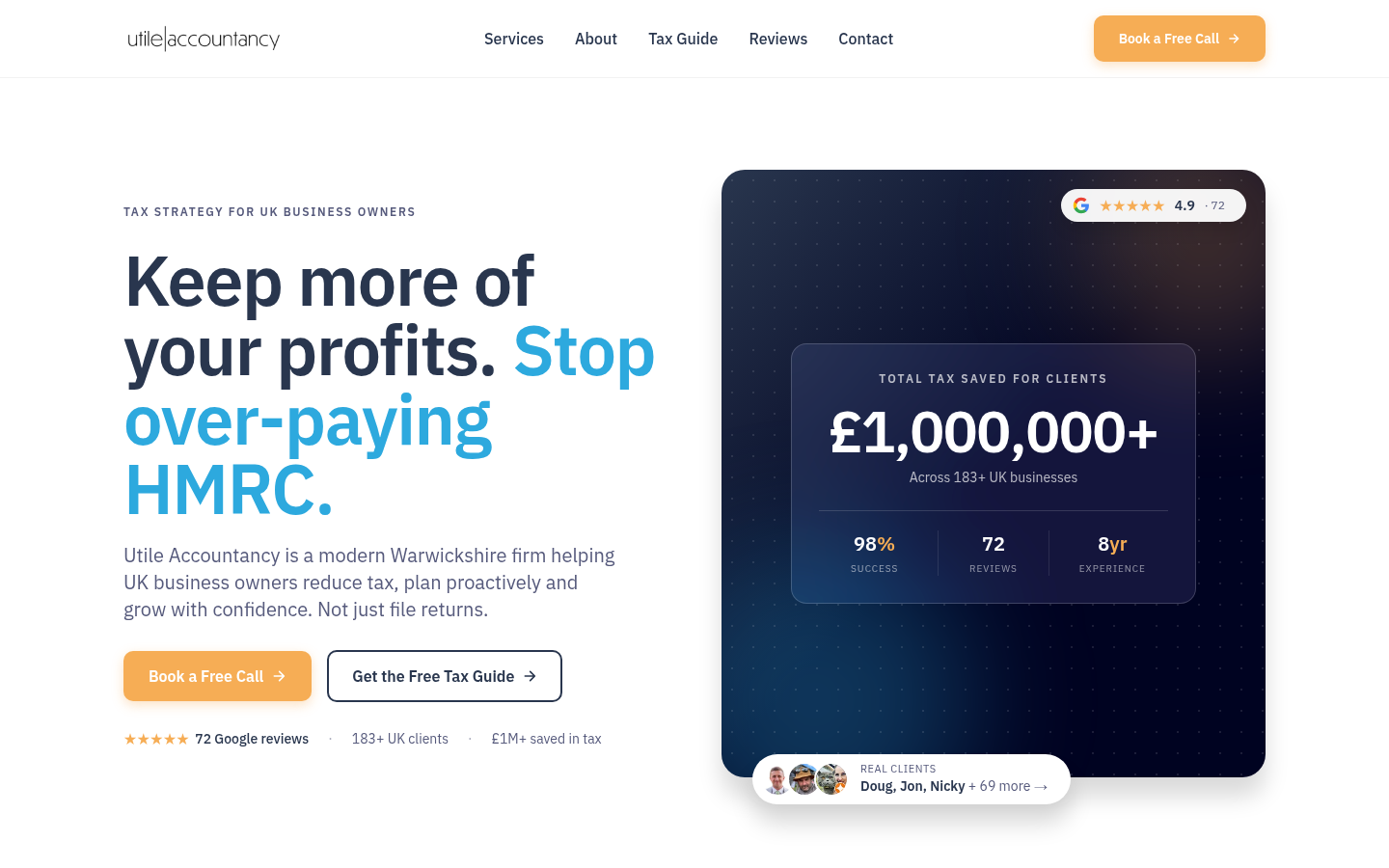 Utile Accountancy website preview